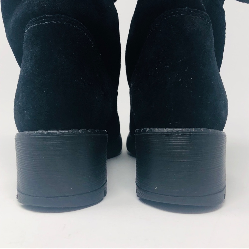 Sorel Black Suede Fur-Lined Lace-Up Winter Boots - Picture 7 of 8